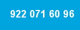 922 071 60 96 922 071 60 96